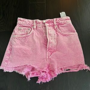 Zara pink jean shorts